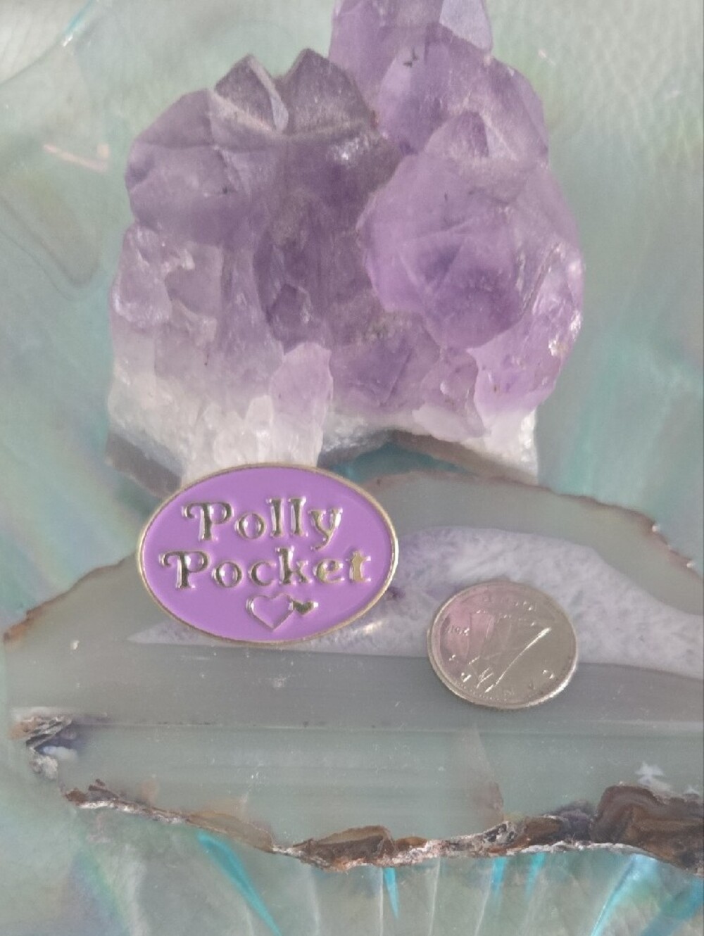 💜 Brand NEW Retro Polly Pocket Logo Enamel Pin! ✨🎀 Y2K Vibes 90s Nostalgia